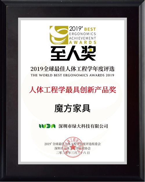 魔方家具荣获 人体工程学最具创新产品奖